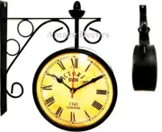 Victoria Station Antique Double Sided Railway Clock Nautical Wall Decor
