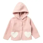 Harper Canyon Fluffy Heart Hooded Jacket Size 24 Months