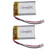 2pcs 3.7V 200mAh 0.74Wh Li Battery 402030 Li-ion 3pin 1.0 For GSP DashCam Satnav