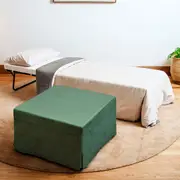 Foldlux Folding Bed Ottoman Sofa Guest with Slip Cover, Velvet green