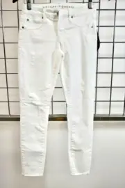 NWT ARTICLE OF SOCIETY White Distressed Cotton Skinny jeans Size 24 On Sale