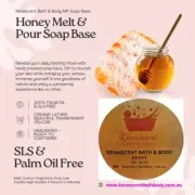 HONEY Melt Pour Soap Base 100% Pure and Natural Transparent Soapmaking 1-4kg