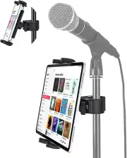 Tablet Holder for Mic Music Stand Microphone Tablet Stand Mount Adjustable iPad