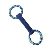 Dog Toy Pull Handles Both Sides Tug Of War Blue Braided New