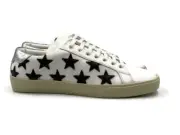 Saint Laurent Star Patch Mens Size EURO 40.5 Tennis Shoe White Fashion Sneaker