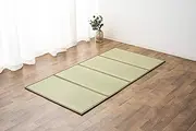 EMOOR Japanese Tatami Mat Double (Undyed), Natural Rush Grass Foldable Igusa Rug Floor Sleeping Japanese Futon Mattress Meditation Yoga Zen