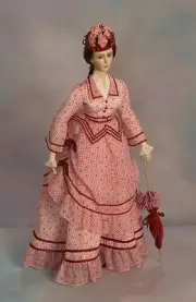 Sewing pattern for a 24" Lady Doll 1870 Summer Visiting Dress - Pattern 85