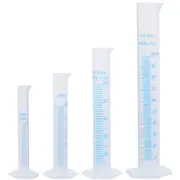 4 Pcs Set of Lab Measuring Cylinders Plastic Child Science Clear