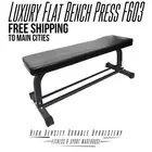 Flat Bench Heavy Duty Semi Commercial Home Gym w Dumbbell Rack weights NEW