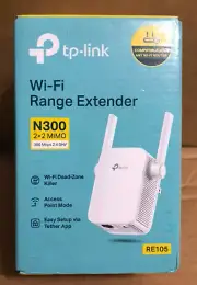 TP-Link Wall Plug Wi-Fi Range Extender 300Mbps RE105 **
