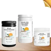 Athletic Performance Bundle | BCAA Shock Powder | Creatine Monohydrate | Grass-Fed Collagen Peptides Powder