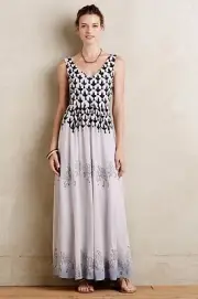 NWT ANTHROPOLOGIE SOJOURNER PRINTED MAXI DRESS by FLOREAT 0