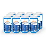 12PK Premium Aquaboon 5mic Big Blue GAC Carbon Water Filter Cartridge 10x4.5"