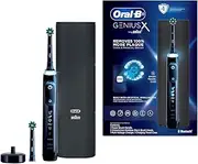 Oral-B Genius X Deep Clean Electric Toothbrush with Travel Case & Multivoltage Charger, Black