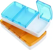 2Pcs Box Compact Portable Medicine Organizer Case Durable Wear Resistant Travel Pill Storage Lightweight Design for Easy Carrying Suitcase Backpack Purse
