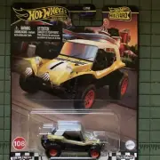 New 2024 Hot Wheels Premium Boulevard 108 MEYERS MANX Real Rider Gold Dune Buggy