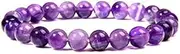 [BOSUGE] Exquisite Bracelet,Bracelet， Female Natural Amethysts Stone Beads Bracelet for Women Men Simple Purple Quartz Crystal Bracelets Jewelry for Ladies -Gold Color,16.5Cm (Color : Goldcolor)