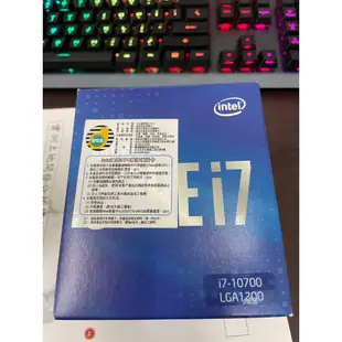 Intel® Core™ i7-10700 CPU 處理器 10代 過保 盒裝完整 風扇全新未使用
