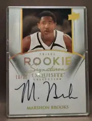 2011-12 UD EXQUISITE GOLD AUTO AUTOGRAPH MASHON BROOKS ROOKIE CARD #16/25