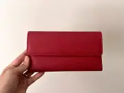 Louis Vuitton red porte tresor wallet