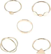 [GLSTOY] 5pcs Rotatable Ring Retro Rings Boho Rings Open Rings Golden Ring Ladies Rings Rings Adjustable Ring Personality Ring Vintage Rings Women Ring Rings for Women Alloy