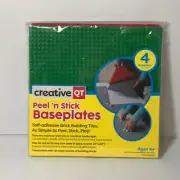 NWT Creative QT Pell and Stick 10" X 10" 4 Baseplates Ages 4+
