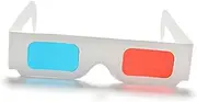 DOITOOL 20pcs Red- Paper-Framed 3D Glasses Lightweight Stereoscopic Eyewear Theater Video