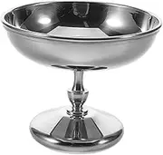 STOBAZA Stainless Steel Dessert Cup Ice Cream Dessert Bowls Yoghurt Bowls Footed Dessert Cups Popcorn Bowl Metal Salad Cup Serving Bowls Metal Pudding Cup Trifle Bowls Silver