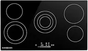 [EuroChef] 90cm 5 Zone Ceramic Cooktop, 8900W Electric, FlexiZone Adjustable Size Hobs, Touch Controls