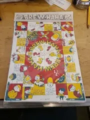 Brew-Haha Beer Nutz Wayno 1993 Silk Screened Scairy Hairy Toys Board Game