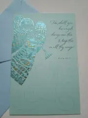 Sympathy Condolences Greeting Card with Envelope Angel With Horn