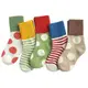 【STAR BABY】舒適學生童襪5入套組-拼接條紋點點