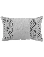 Cushion Cover-Boho Textured Single Sided-Africa Mono-30cm x 50cm