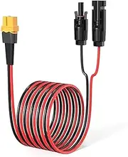 keisnoaja Solar to XT60 Extension Cable 12AWG 10Ft XT60 Connector Solar Cable Extension for Portable Power Station Solar Generator 3M