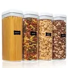 Airtight Food Storage Containers, Vtopmart 4 Pieces Large BPA Free Plastic Sp...