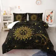 Sun and Moon Bedding Comforter Set for Kids Teens and Adults Mysterious Galax...
