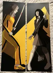 SIGNED Kill Bill Beatrix and Gogo Art Prints Craig Drake Poster Mondo Tarantino