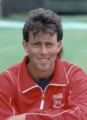 Jeremy Bates of Great Britain poses during the Davis Cup tennis to- Old Photo