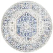 NEW Tapete Rug Mayfair Lorissa Round Rug Blue 150x150cm