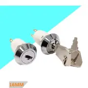 16mm Electronic lock switch Key switch One open and one off power lock door lock