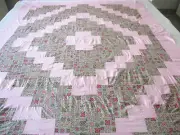 Machine sewing handmade cotton patchwork size 62" x 80"quilt top