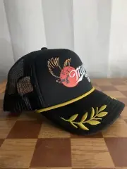 Miller Genuine Draft Trucker Hat Black Yellow Beer Retro 80s/90s Look New