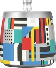 Geometric Art Outdoor Ashtray with Lid for Indoor Outdoor Desktop, Smokeless Portable Cigar Ashtray or Home Garden Decor