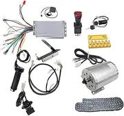 YC Yier Electric Brushless DC Motor Complete Kit, 48V 1800W Motor Controller Foot Pedal 3 Speed for Go Kart Scooter Motorcycle ATV Quad Buggy E Bike Bicycle Tricycle Razor Dirt Bike
