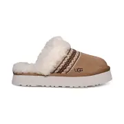 UGG DISQUETTE ATHERSON CHESTNUT SUEDE COMFORT WOMEN'S SLIPPERS SIZE US 8 NEW