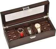 Watch Display Box Watch Storage Box, Jewelry Organizer Glass Jewelry Box Wooden Watch Storage Box Watch Cases for Men FANDIAO