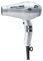 Parlux 3800 Silver Hair Dryer Ceramic & Ionic Super Compact Hairdryer