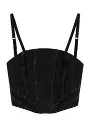 Amiri Denim Corset top - Black - S (UK8-10 / S) S (UK8-10 / S)