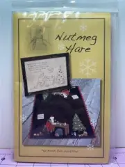 NUTMEG HARE Wool Applique and Embroidery Pattern - #50 NORTH POLE WORKSHOP