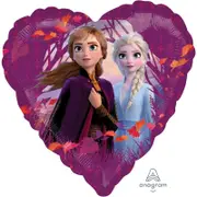 Frozen 2 Love Foil Heart Shaped 45cm Approx Self Sealing Balloon